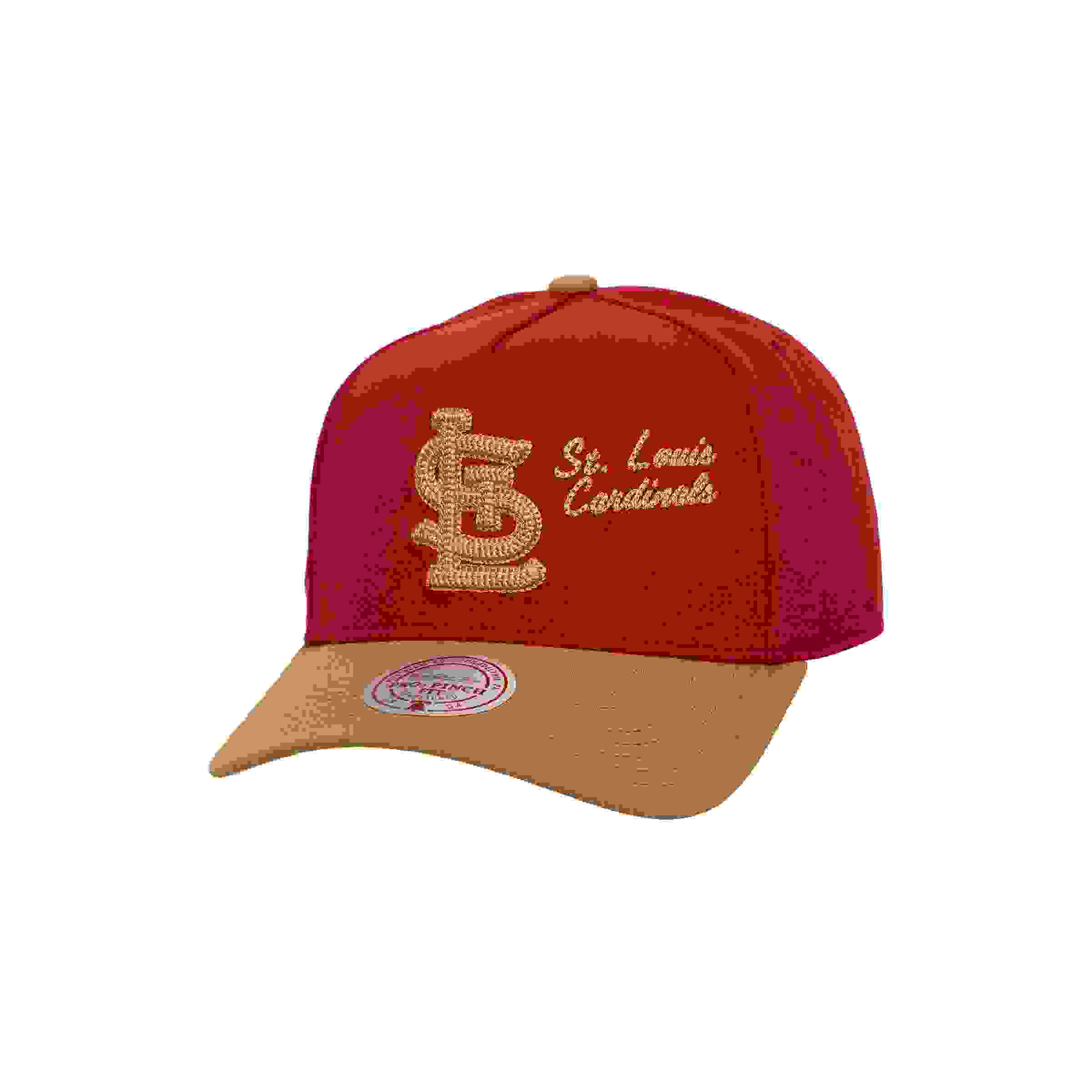 Mitchell & Ness St. Louis Cardinals Side Script Red Snapback Hat